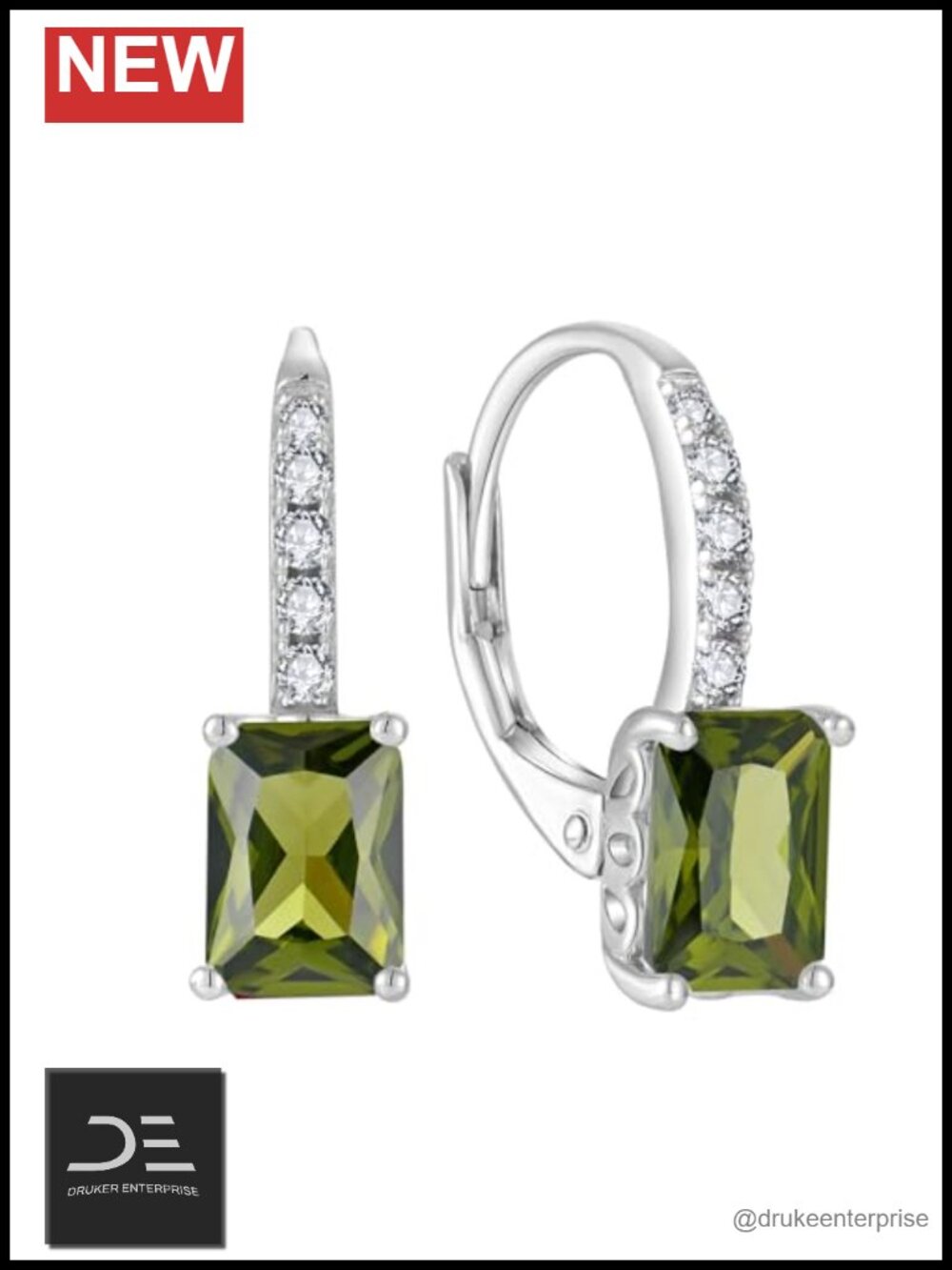 925 Sterling Silver Dangle Drop Earrings Leverback Birthstone Jewelry